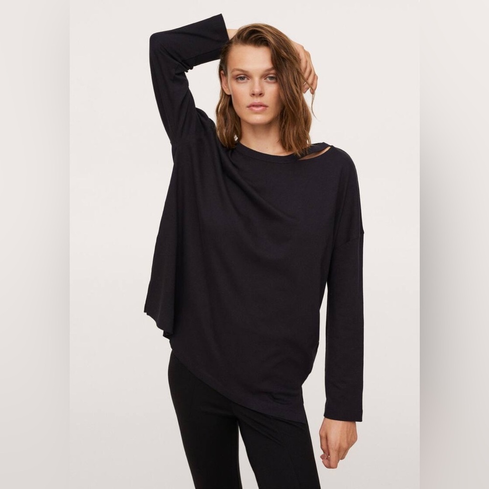 Mango oversized long sleeve t-shirt